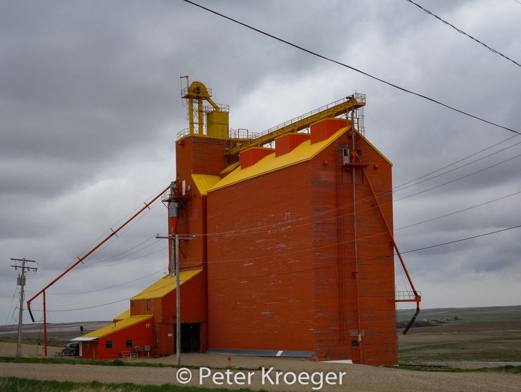 The grain elevator in Admiral, SK, May 2019. Contributed by Peter Kroeger.