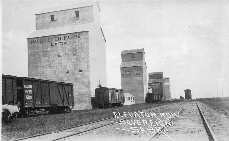 Sovereign, SK grain elevators, date unknown.