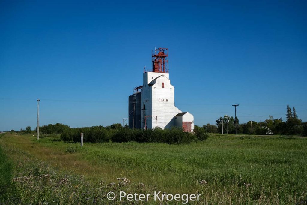 Grain elevator in Clair, SK, April 2012. Contributed by Peter Kroeger.