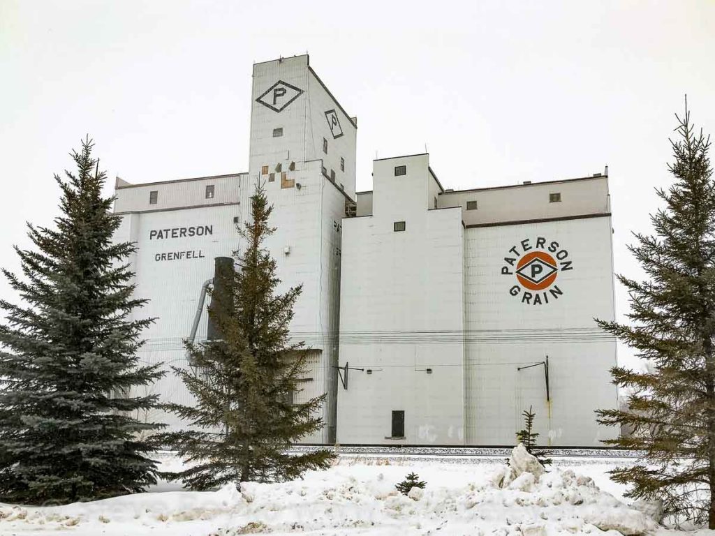 Paterson grain elevator in Grenfell, SK, Feb 2019. Contributed by Steve Boyko.