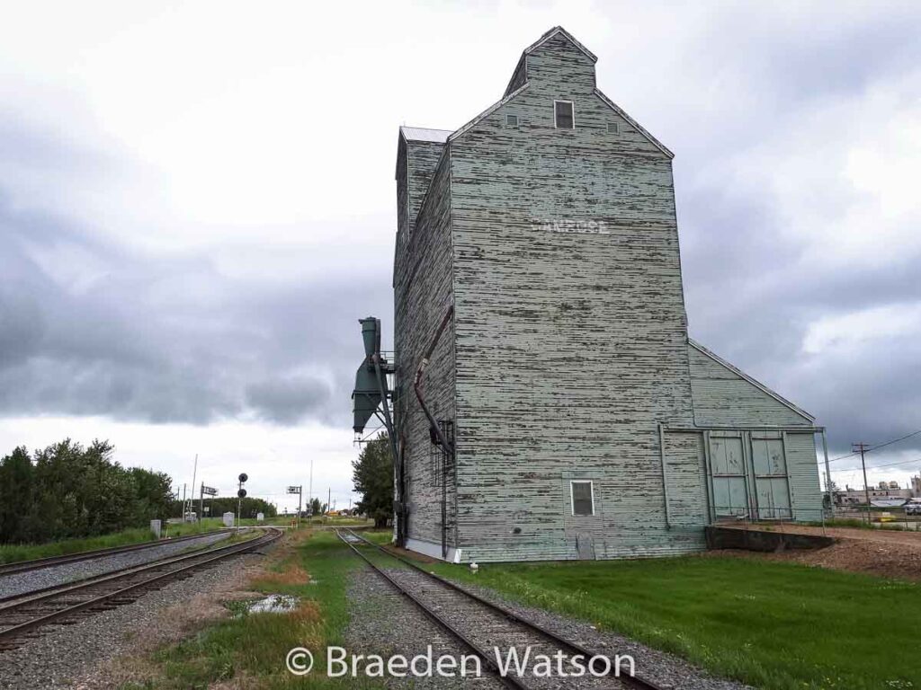Grain elevator in Camrose, Alberta, July 2020. Contributed by Braeden Watson.