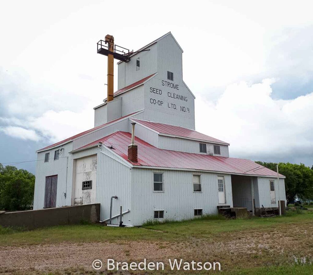 Seed cleaning plant in Strome, AB, July 2020. Contributed by Braeden Watson.