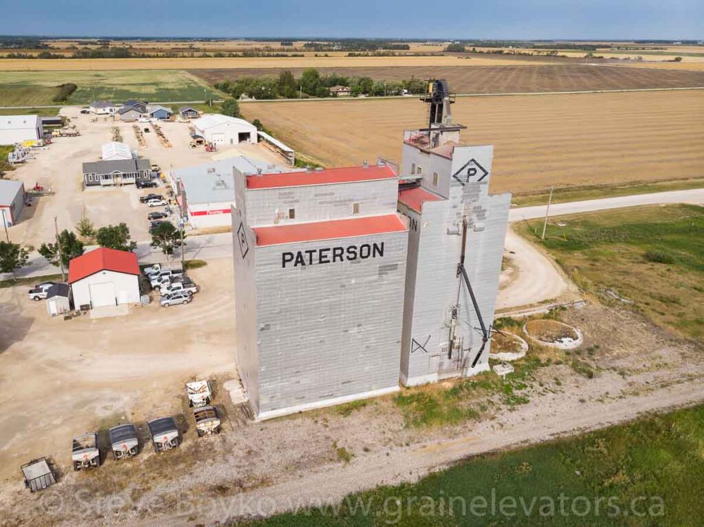 Paterson grain elevator in Arborg, MB, Aug 2020. Contributed by Steve Boyko.