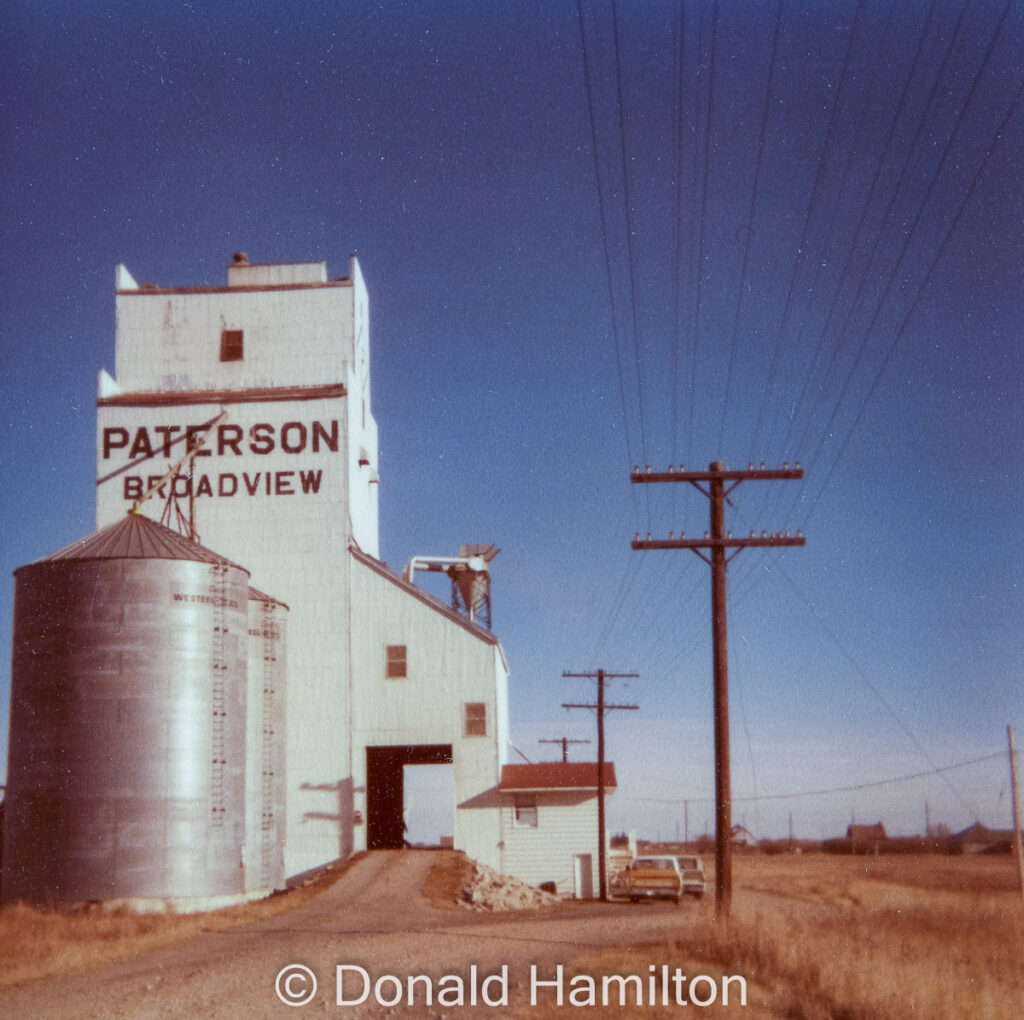Broadview, SK grain elevator, 1977. Copyright by Donald Hamilton.
