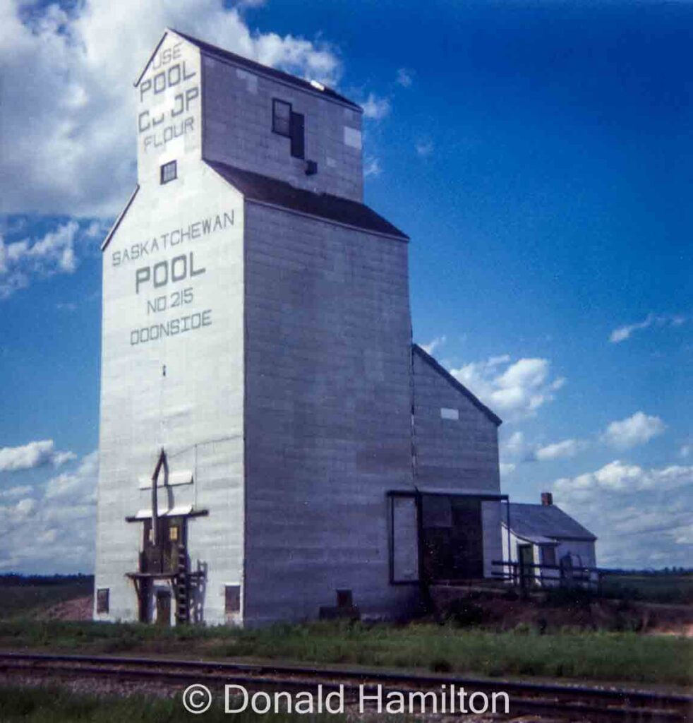 Doonside, SK grain elevator, June 15 1994. Copyright by Donald Hamilton.
