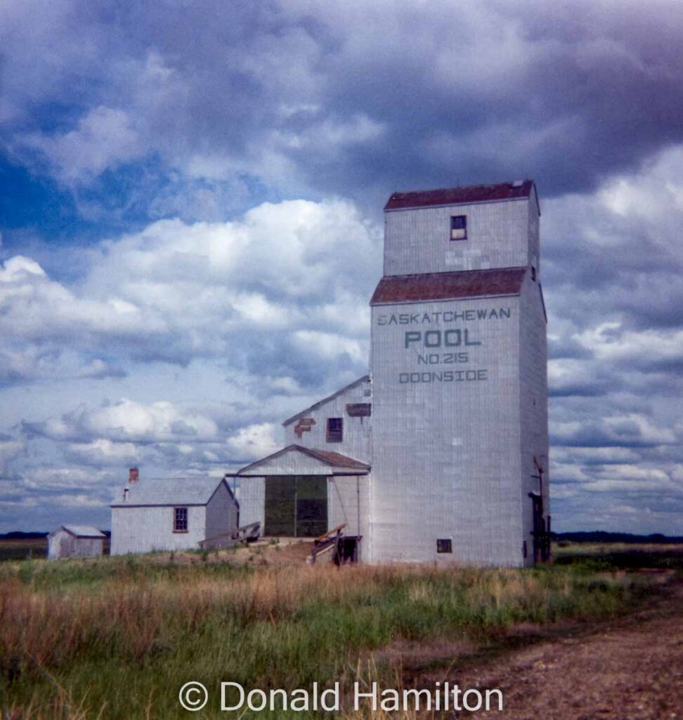 The grain elevator at Doonside, SK, June 15, 1994. Copyright by Donald Hamilton.