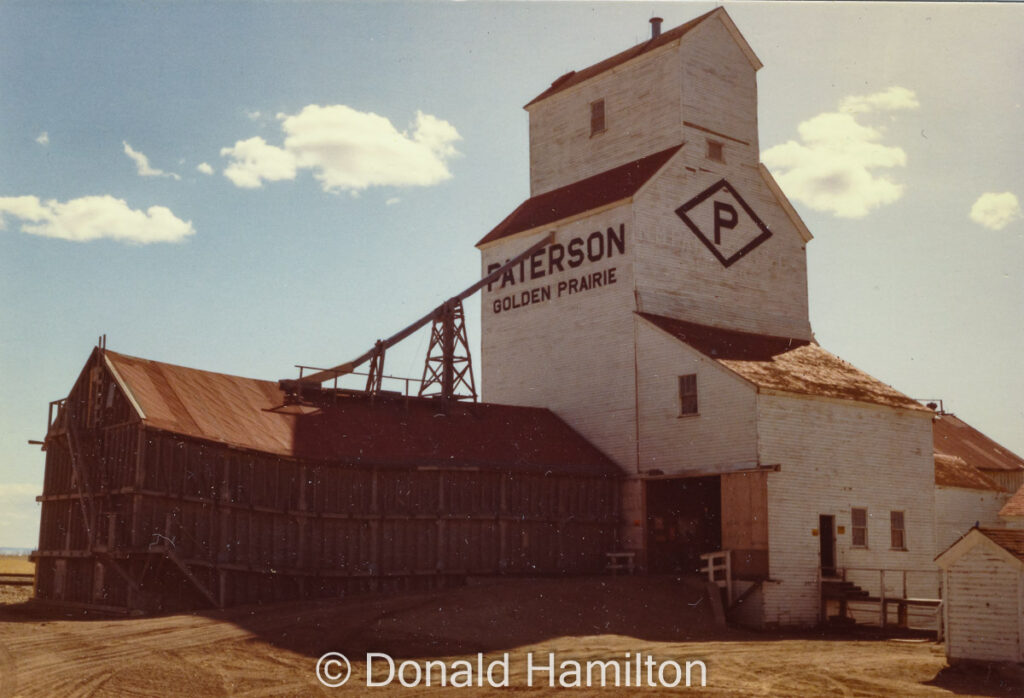 Paterson grain elevator in Golden Prairie, SK, undated. Copyright by Donald Hamilton.
