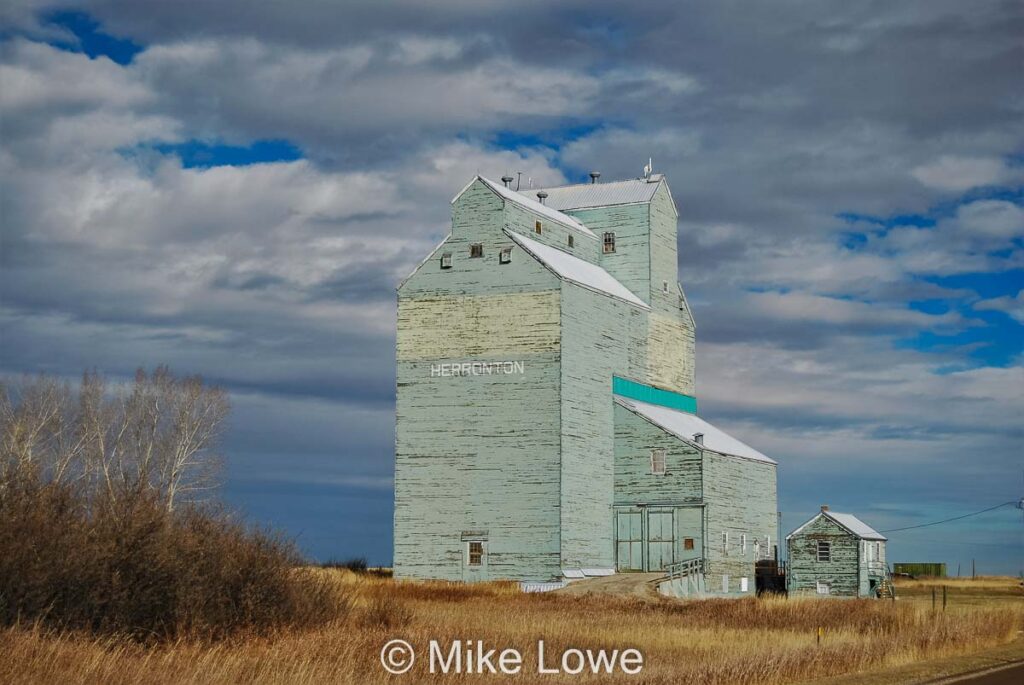 Herronton, AB grain elevator, Oct 2020. Contributed by Mike Lowe.