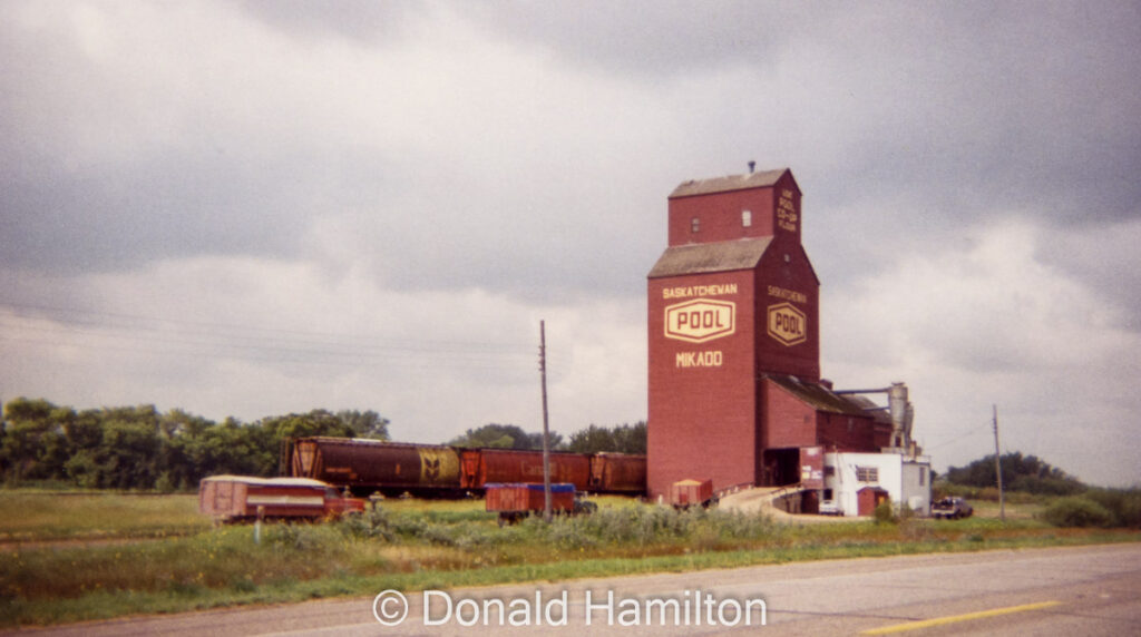 The Mikado, SK "A" grain elevator, Aug 1994. Contributed by Donald Hamilton.