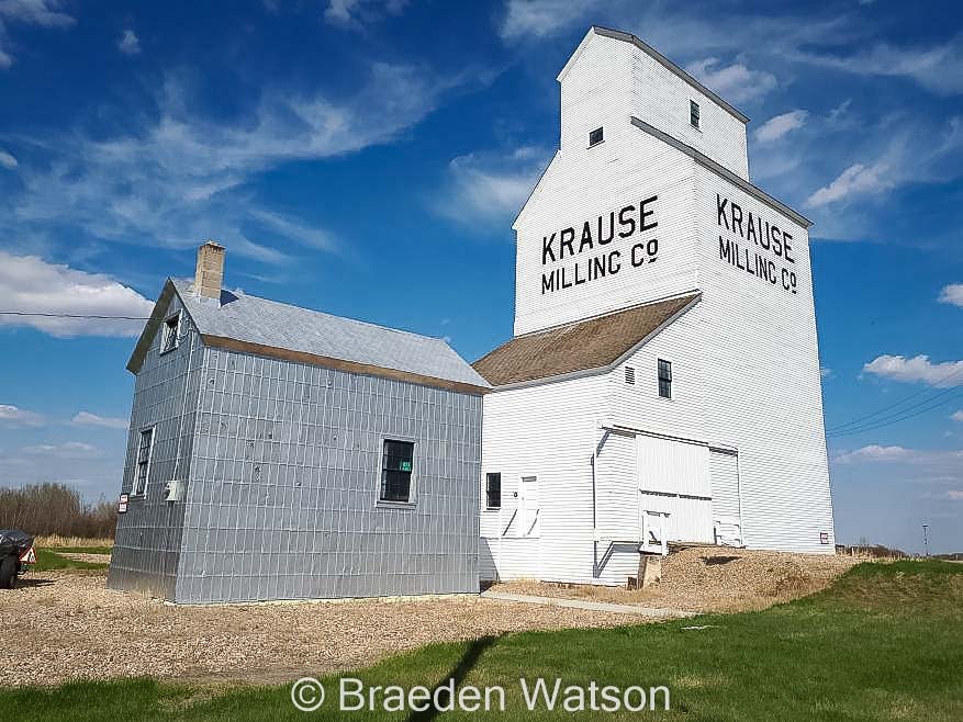 Radway grain elevator, May 2020. Contributed by Braeden Watson.