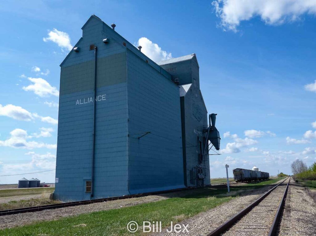 Alliance, AB grain elevator, May 2013. Contributed by Bill Jex.