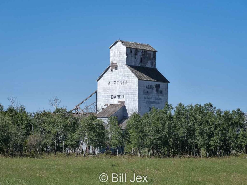 Bardo, AB grain elevator, Aug 2014. Contributed by Bill Jex.