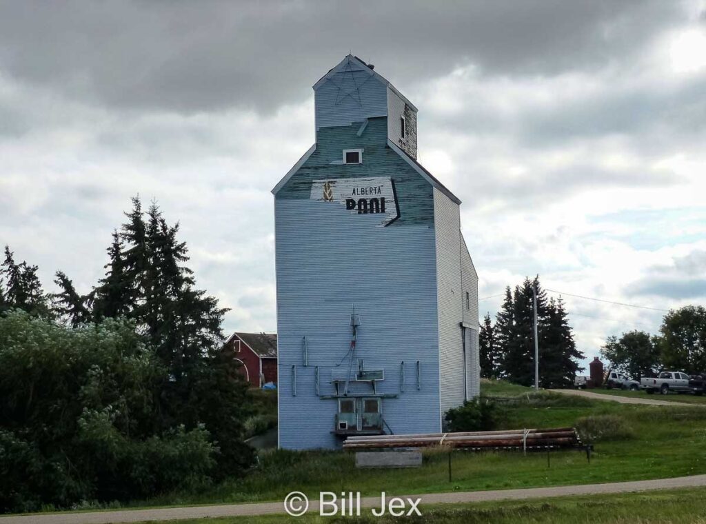 Ex Alberta Pool grain elevator at Bon Accord, AB, Aug 2014. Contributed by Bill Jex.