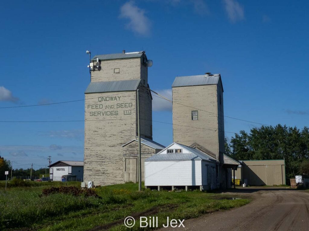 Onoway, AB grain elevator and annex, Sep 2019. Contributed by Bill Jex.