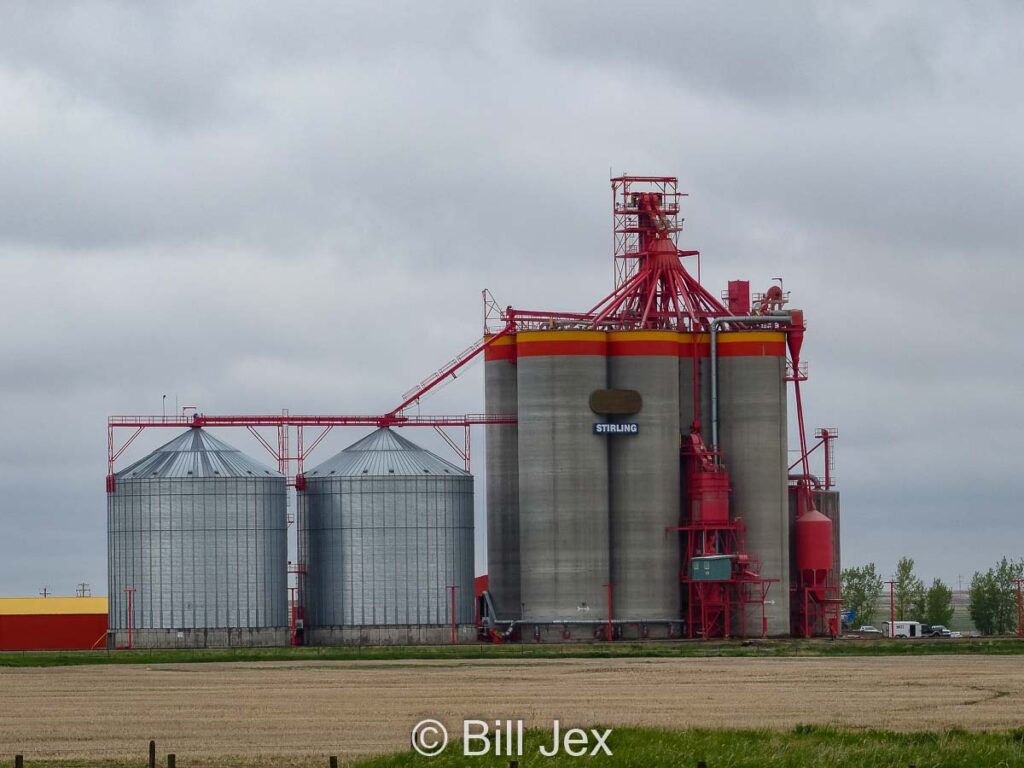 Pioneer grain elevator in Stirling, AB, May 2013. Contributed by Bill Jex.