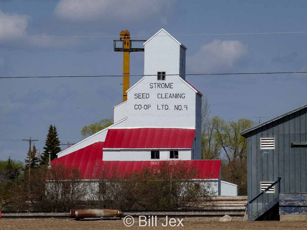 Seed cleaning elevator in Strome, AB, May 2013. Contributed by Bill Jex.