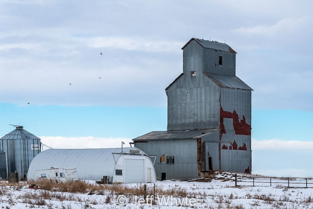 Former Gartly grain elevator. Contributed by Jeff Whyte.