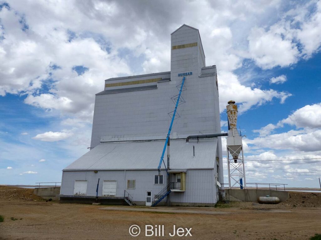 Grain elevator in Hussar, AB, May 2013. Contributed by Bill Jex.