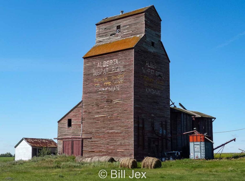 Former Kingman, AB grain elevator, Aug 2014. Contributed by Bill Jex.