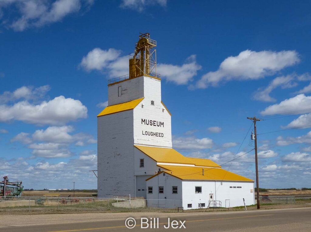 Grain elevator in Lougheed, AB, May 2013. Contributed by Bill Jex.