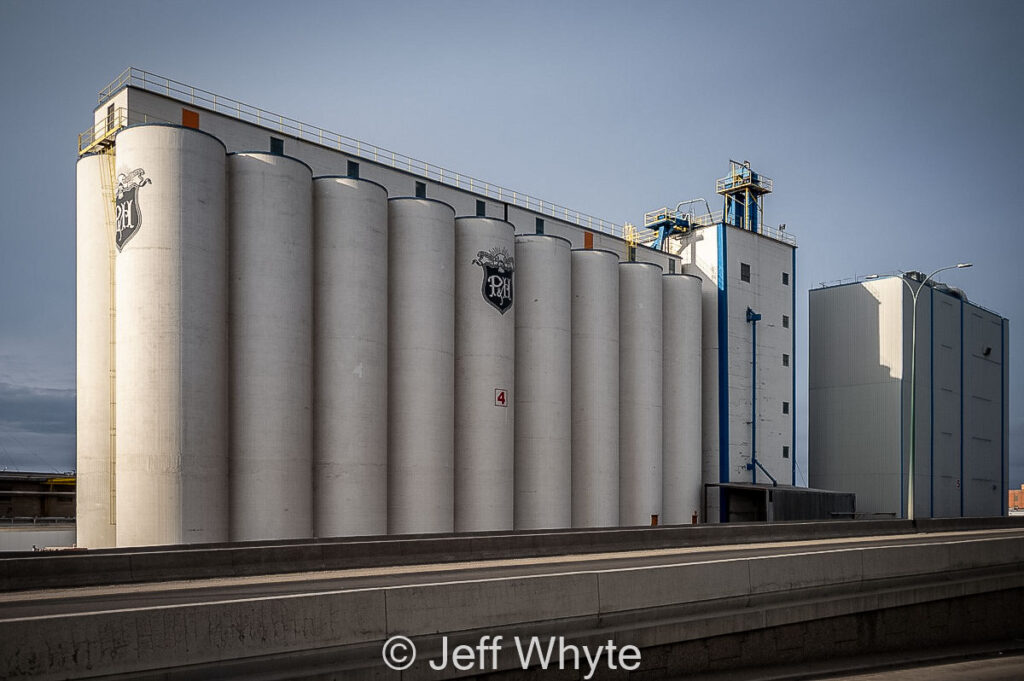 Parrish & Heimbecker grain elevator in Lethbridge, AB, March 2021. Contributed by Jeff Whyte.