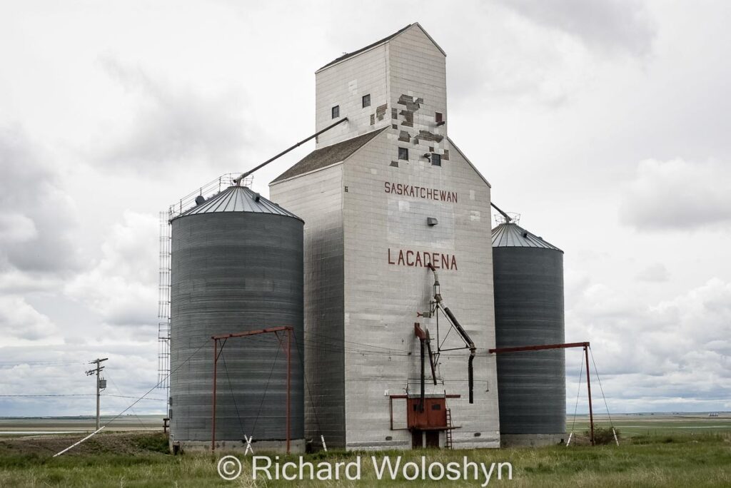 Lacadena, SK grain elevator, June 2012. Contributed by Richard Woloshyn.