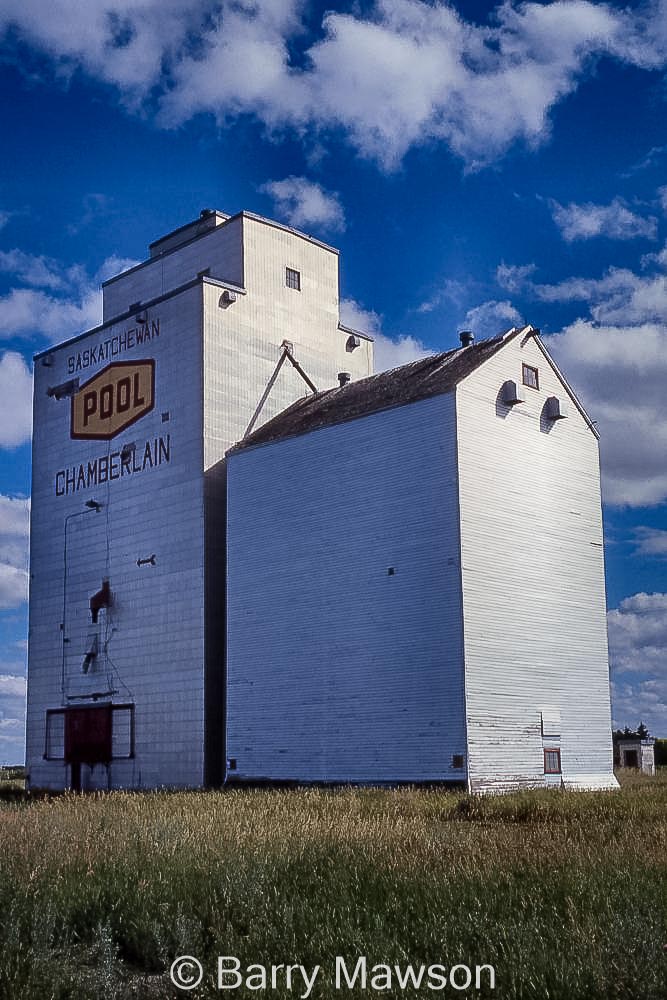 Chamberlain, SK grain elevator, contributed by Barry Mawson.