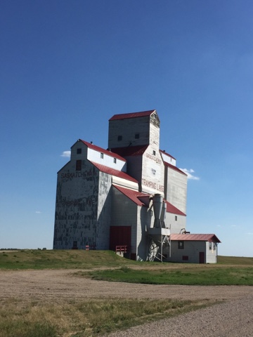 Tramping Lake, SK grain elevator, Aug 2017. Contributed by BW Bandy.