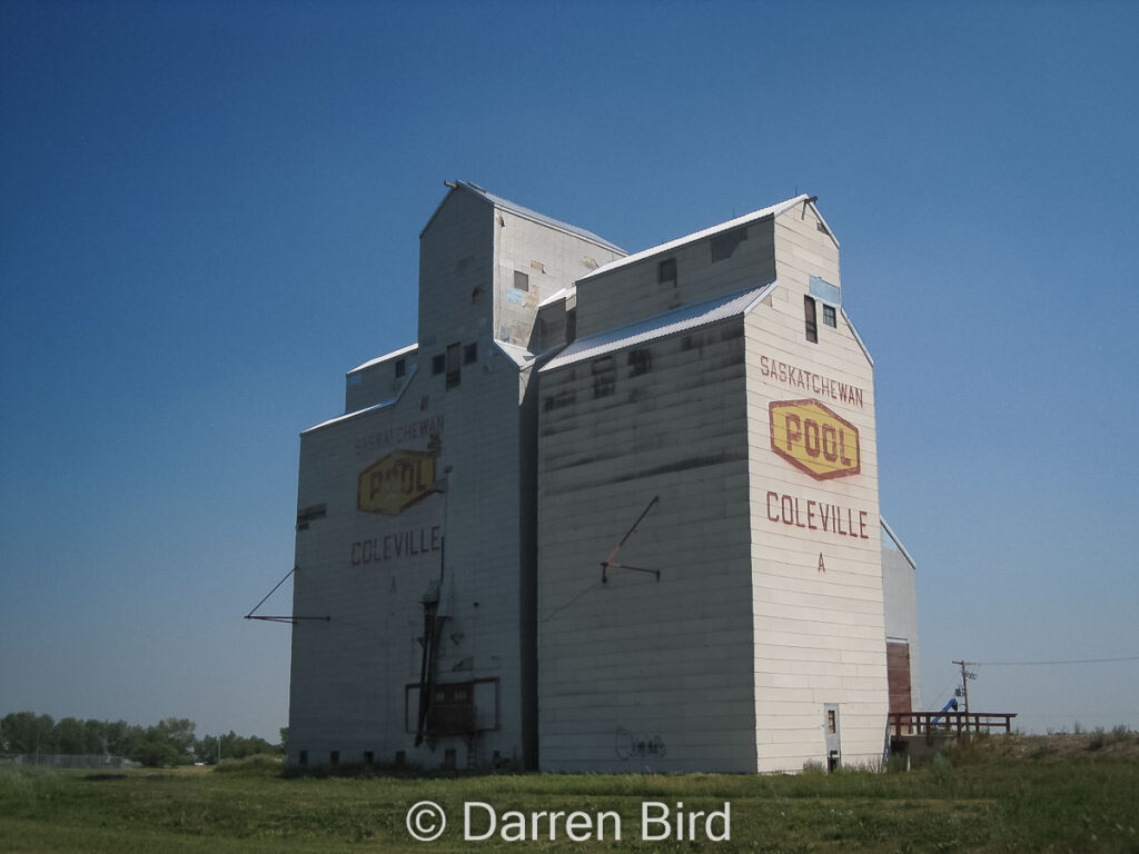 Coleville, SK grain elevator, July 2021. Contributed by Darren Bird.