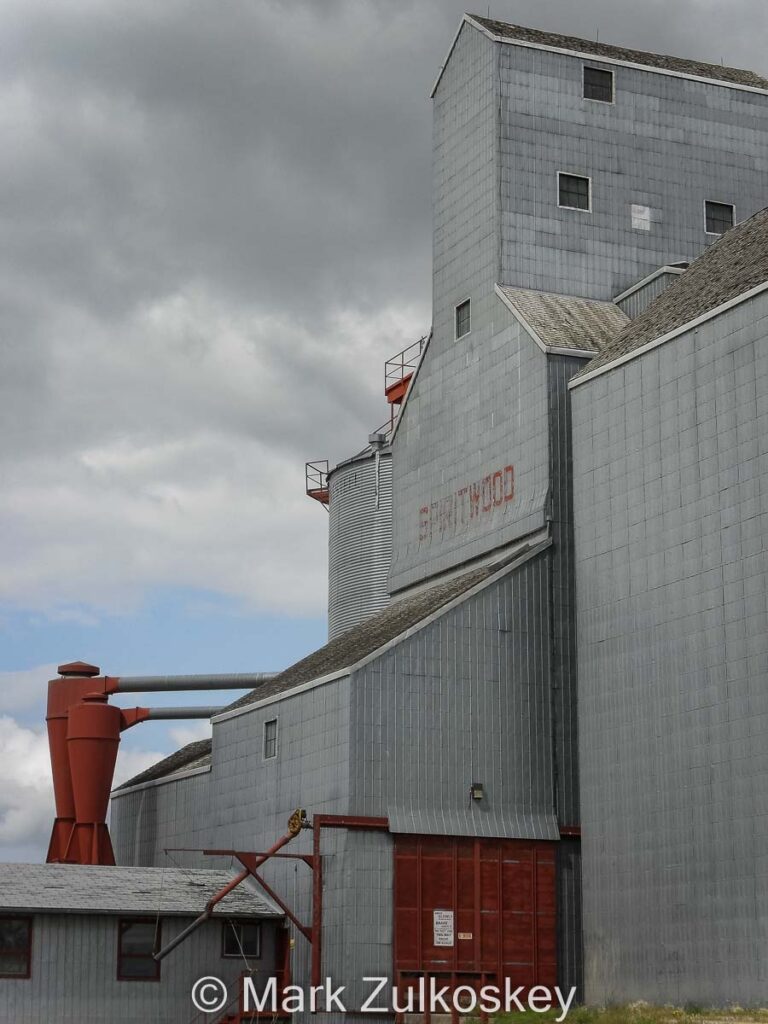 Grain elevator in Spiritwood, SK. Contributed by Mark Zulkoskey.