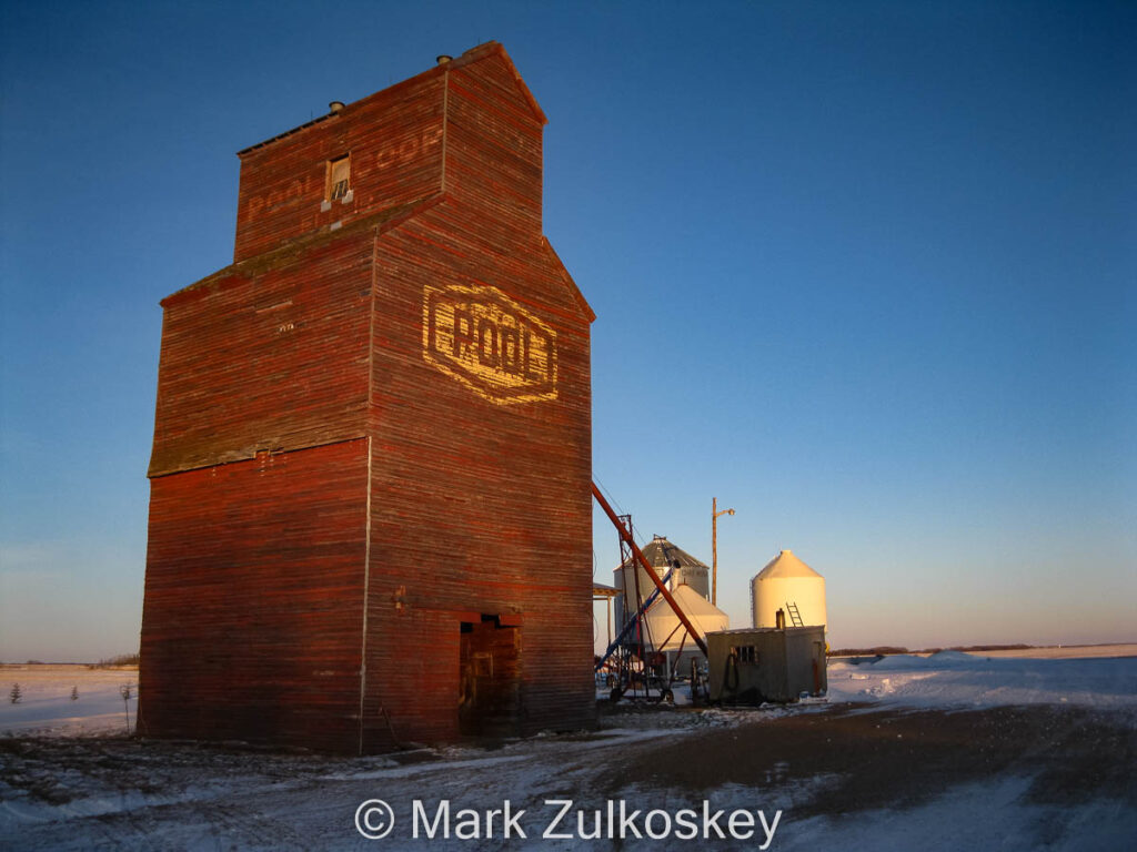 Wishart, SK grain elevator, 2012. Contributed by Mark Zulkoskey.