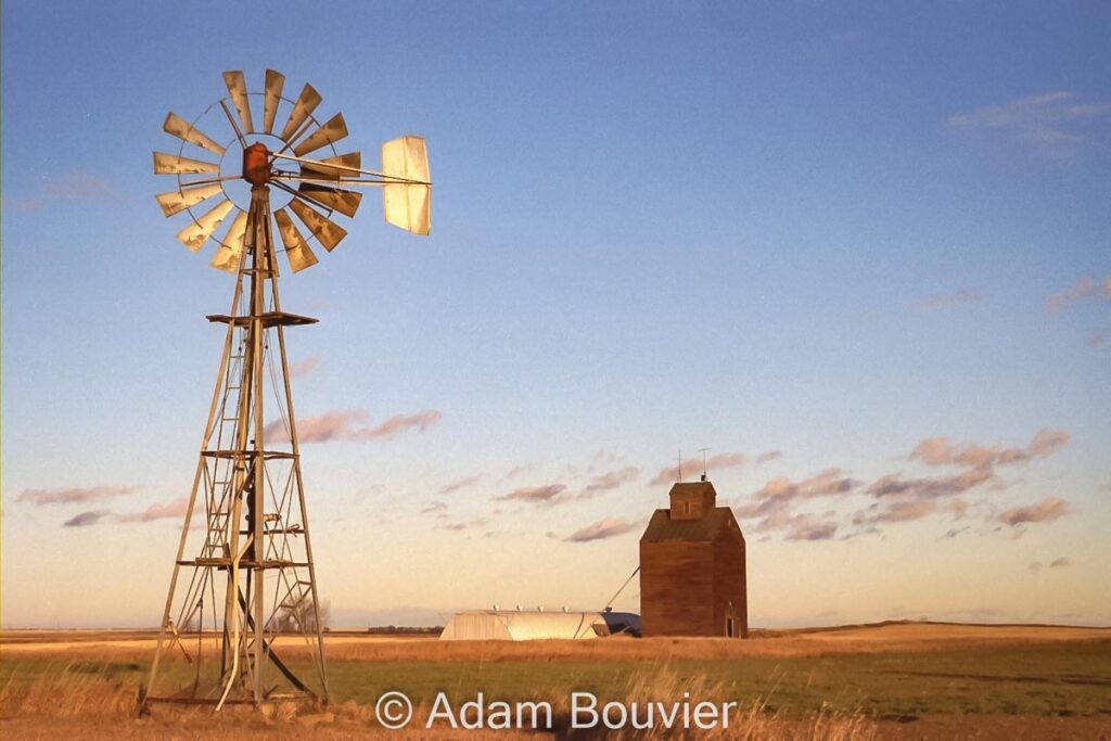 Grain elevator and wind vane