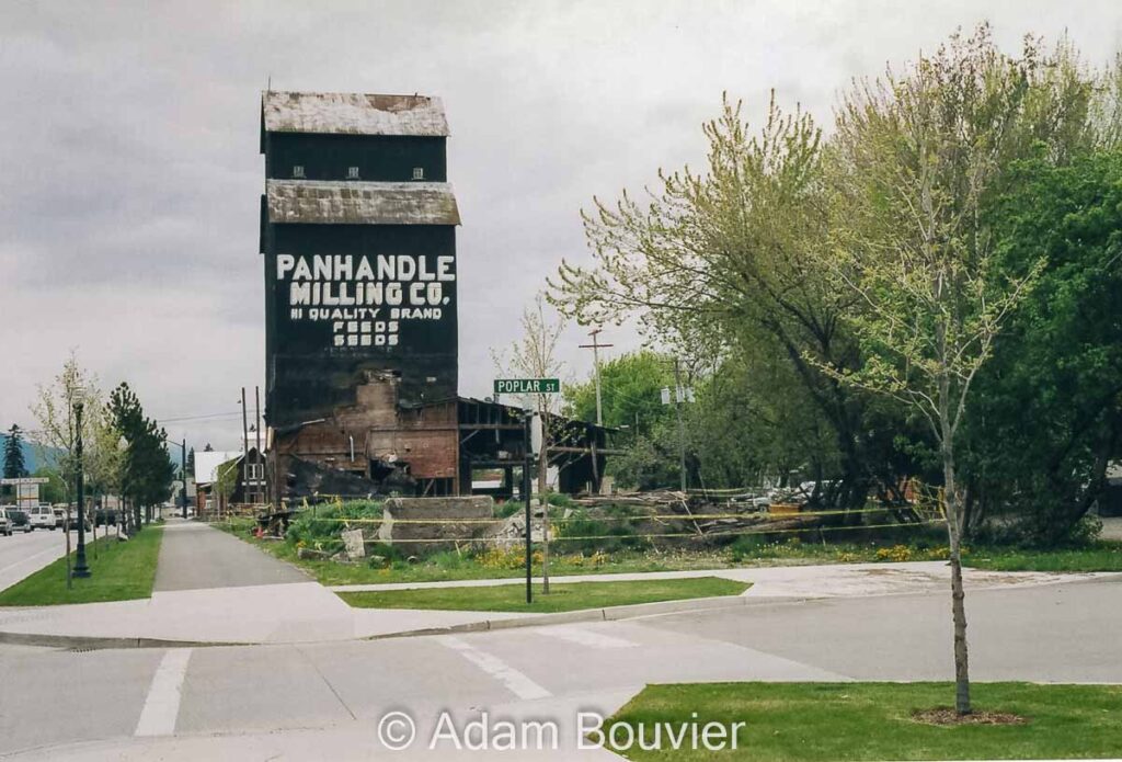 Panhandle Milling grain elevator in Sandpoint, Idaho.