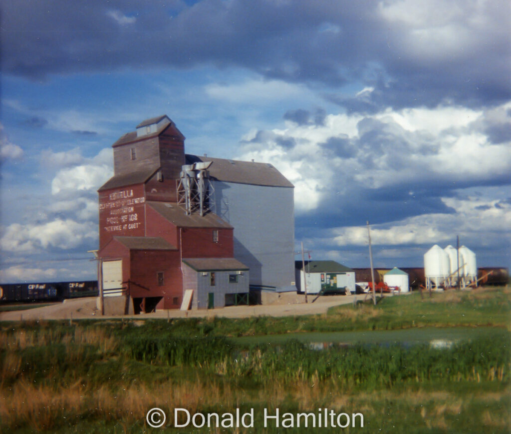 Brown wooden grain elevator