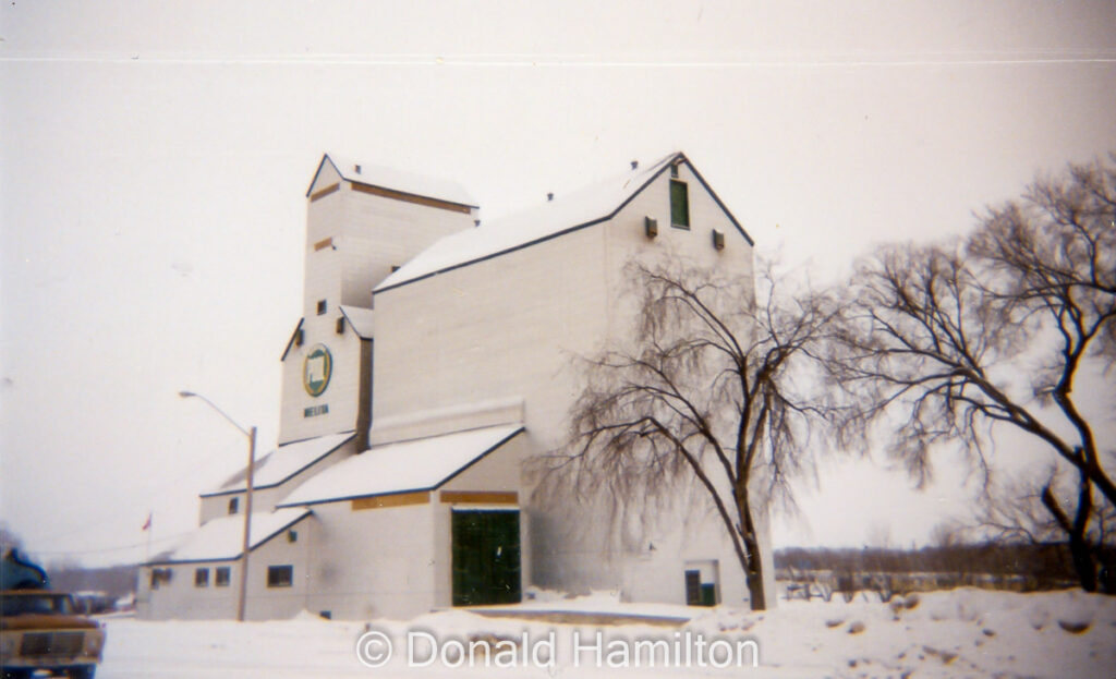 Wooden white grain elevator