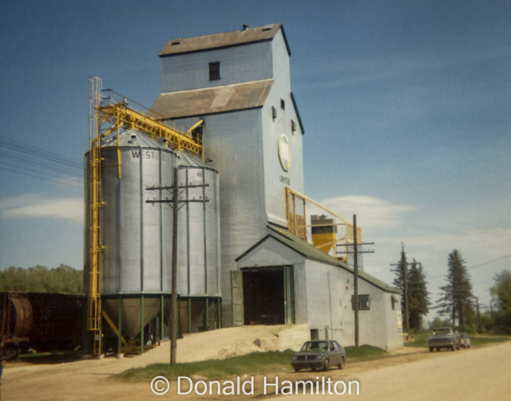 Austin, Manitoba grain elevator, April 1991