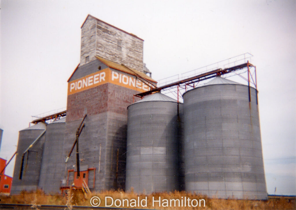 Pioneer grain elevator in Carey, Manitoba