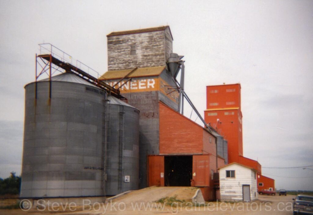 Two Pioneer grain elevators