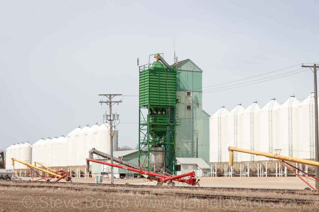 Linear Grain elevator in Carman, MB, April 2014.