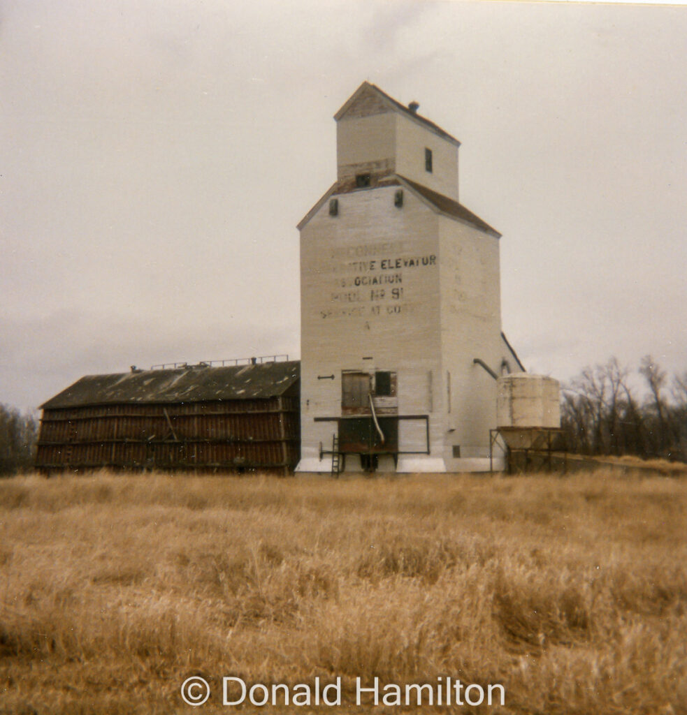 Wooden grain elevator and balloon annex.