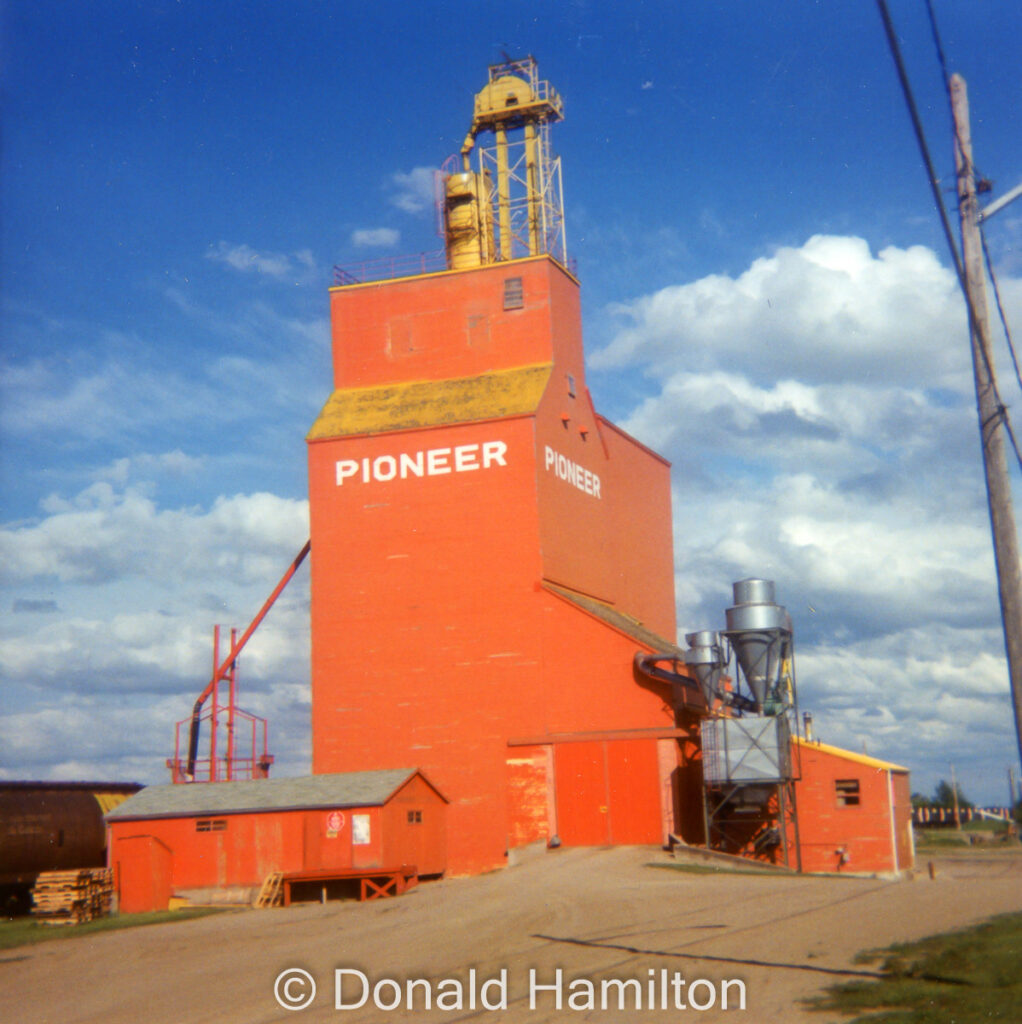 Pioneer grain elevator in Moosomin, SK.