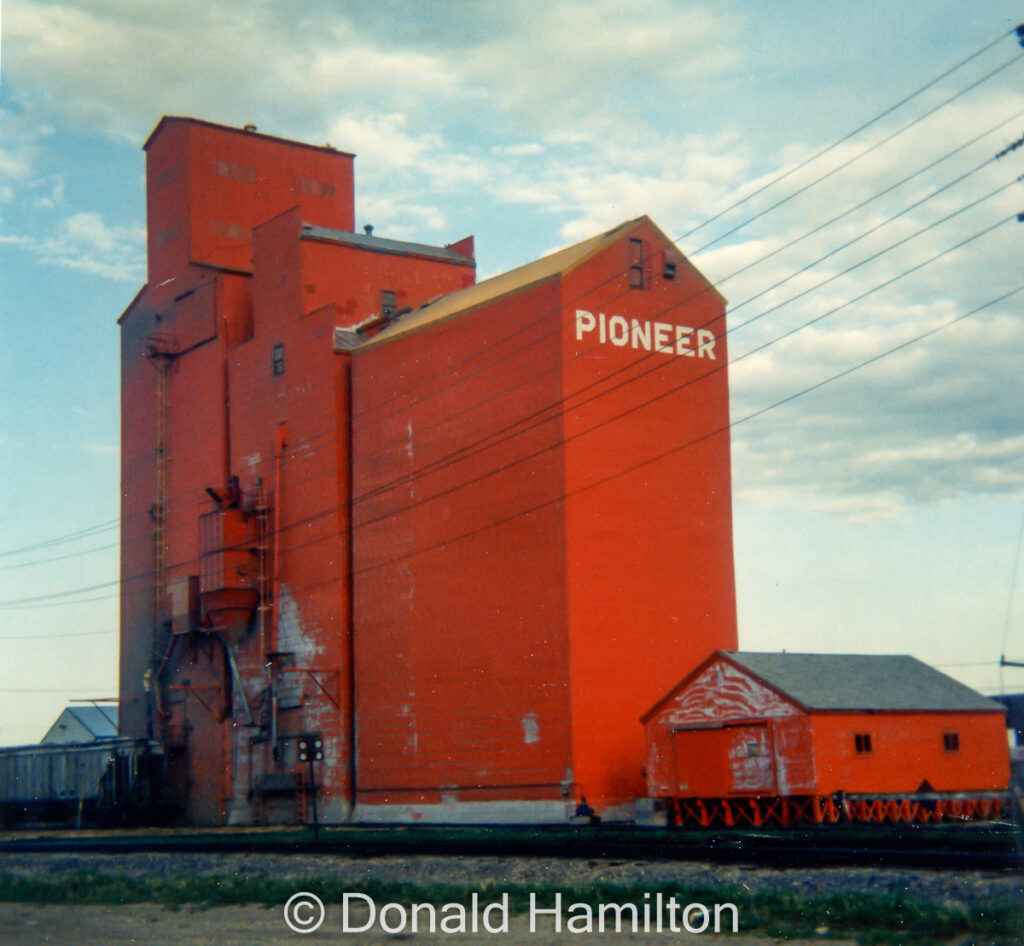 Red Pioneer grain elevator