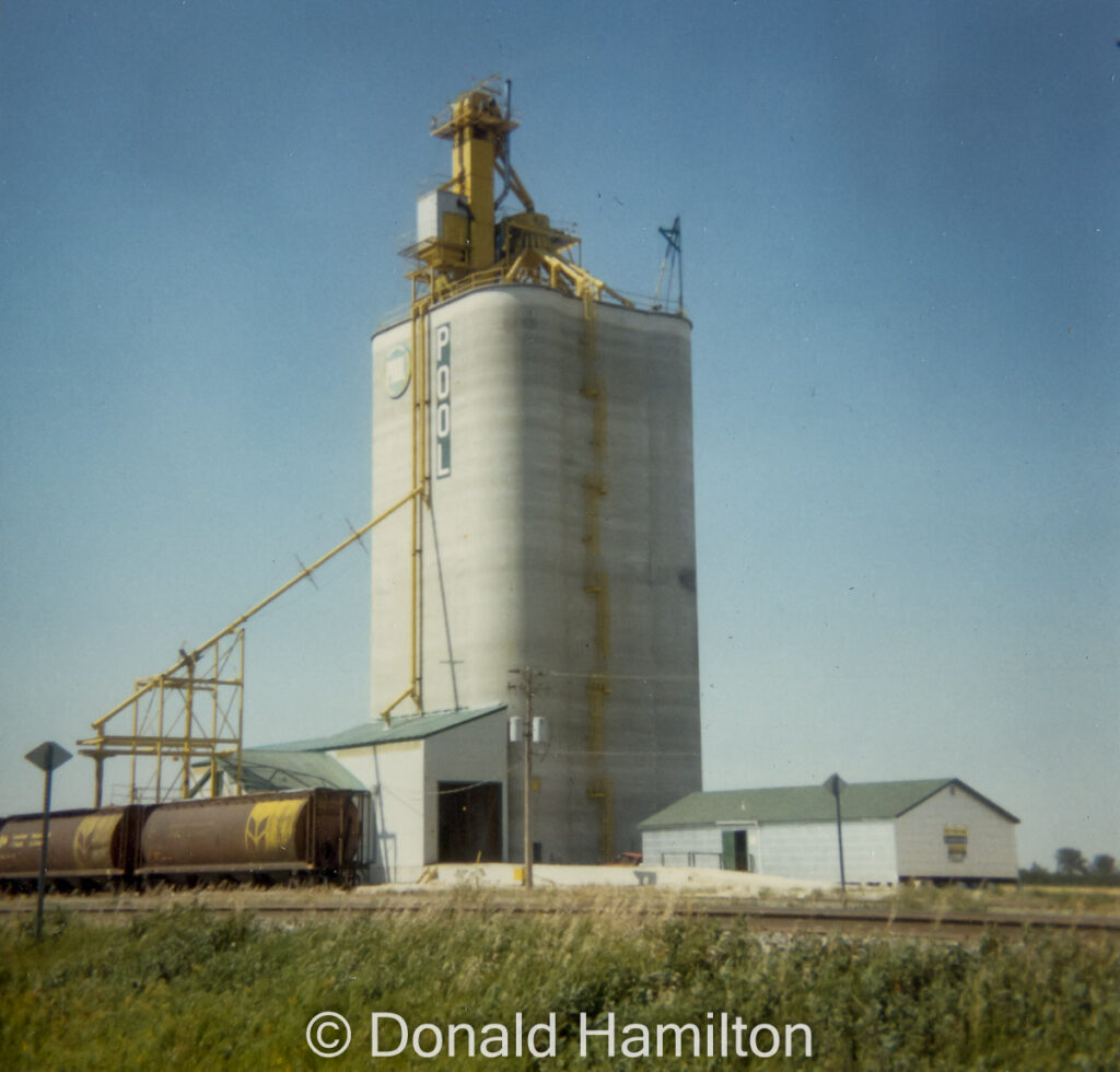 Concrete Manitoba Pool grain elevator at Tucker