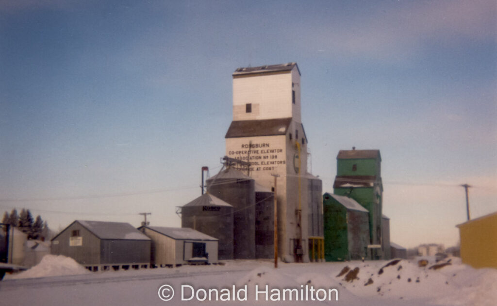 Grain elevators in Rossburn, Manitoba