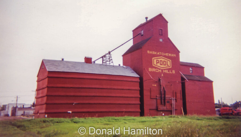 Saskatchewan Wheat Pool "A" grain elevator in Birch Hills, SK, August 1994.