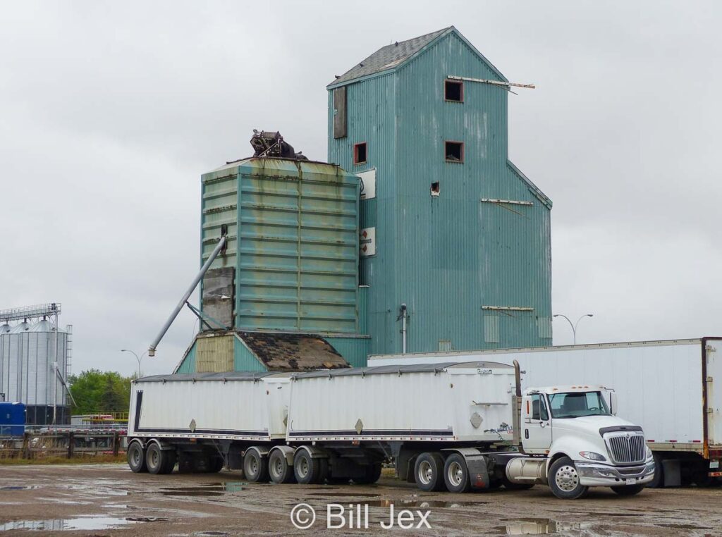 Former fertilizer elevator in Coaldale, AB, May 2013. Contributed by Bill Jex.