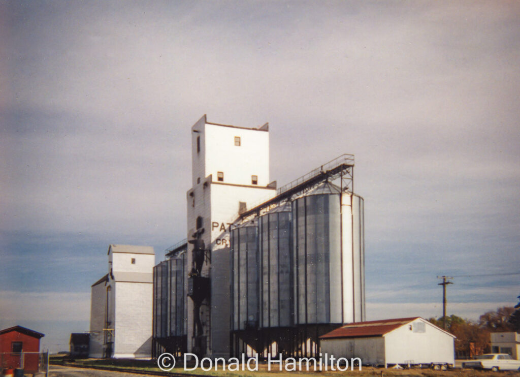 Grain elevators in Crystal City, MB, September 1995.