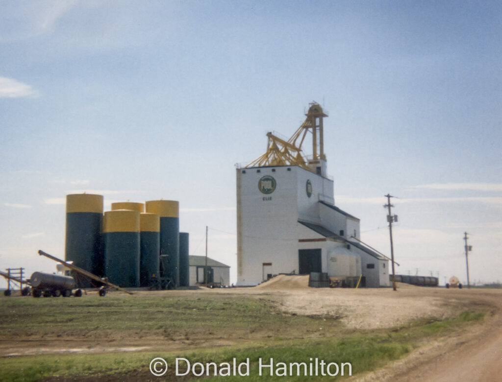 Elie, MB grain elevator, April 1991.