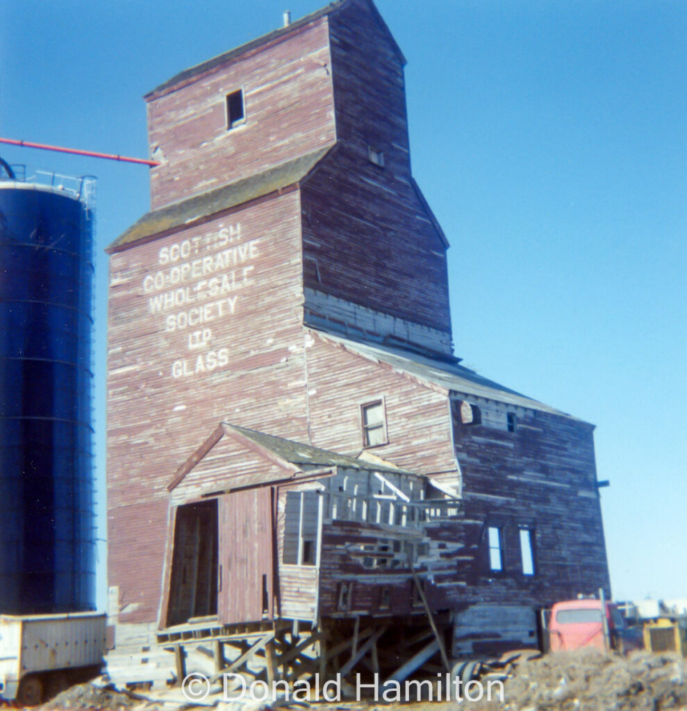 Former Glass, Manitoba grain elevator, April 1993