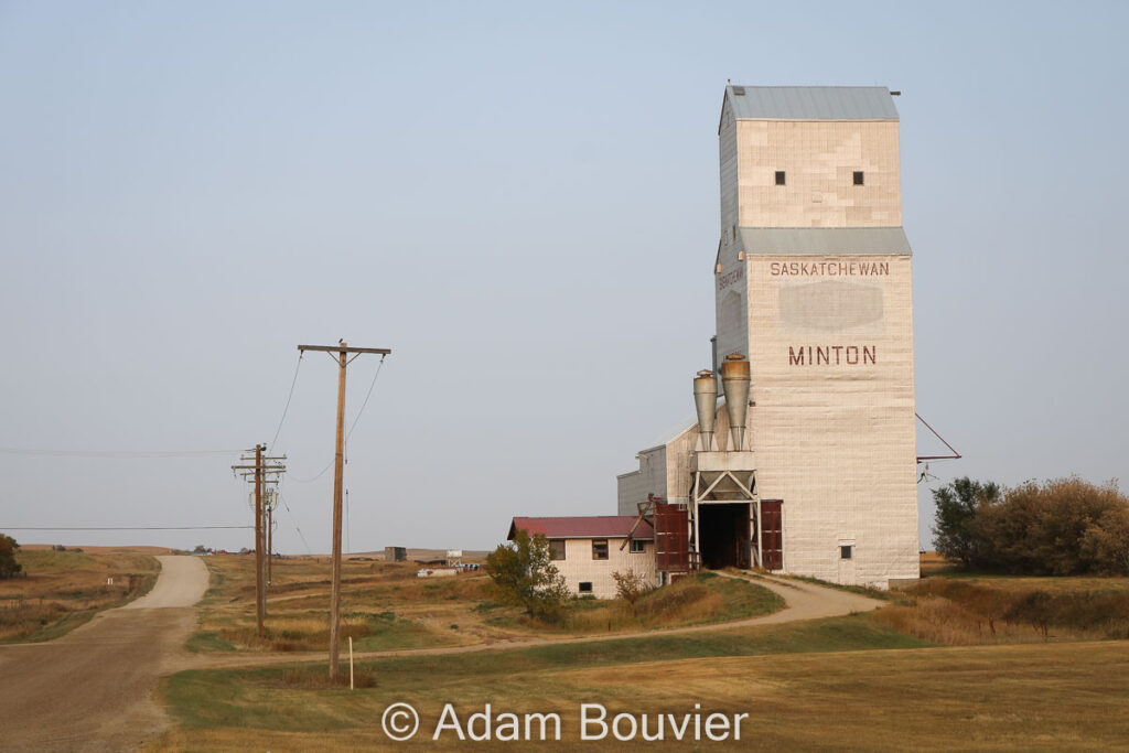 Ex Pool grain elevator in Minton, SK, September 2020.